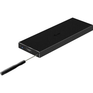 i-tec MySafe Drive Enclosure - USB 3.1 Type C Host Interface External - Black - Aluminium