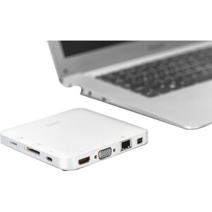 Digitus DA-70863 USB Type C Docking Station for Notebook - 3 x USB Ports - 3 x USB 3.0 - Network (RJ-45) - HDMI - VGA - Mi