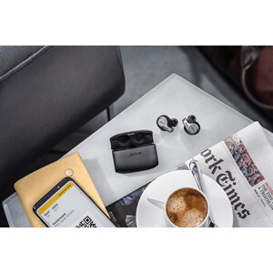 Jabra EVOLVE 65t MS - Stereo - Wireless - Bluetooth - Earbud - Binaural - In-ear - Titanium Black