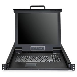 8 Port Rackmount KVM Console w/ 1.8m Cables - Integrated KVM Switch w/ 17" LCD Monitor - Fully Featured 1U LCD KVM Drawer-