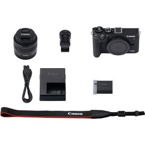 Canon EOS M6 Mark II 32.5 Megapixel Mirrorless Camera with Lens - 0.71" - 5.91" - Black - Autofocus - 3" Touchscreen LCD -