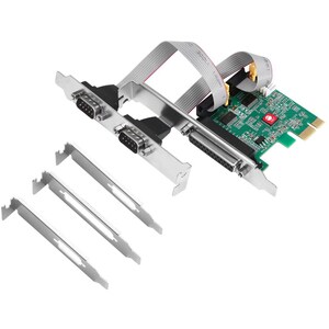 SIIG DP Cyber 2S1P PCIe Card - Full-height Plug-in Card - PCI Express 2.0 x1 - PC - 1 x Number of Parallel Ports External 