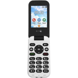 Doro 7030 Feature Phone - QVGA 320 x 240 - 4G - Black - Flip - SIM-free - Rear Camera: 3 Megapixel - 1350 mAh Battery