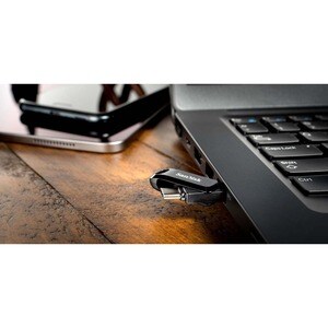 SanDisk Ultra Dual Drive Go 256 GB USB 3.1 Type C, USB Type A Flash Drive - Black - 150 MB/s Read Speed