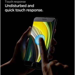 Spigen GLAS.tR EZ Fit 9H Tempered Glass Screen Protector - For LCD iPhone 8, iPhone 7 - Fingerprint Resistant, Scratch Res