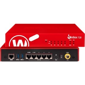 WatchGuard Firebox T20 MSSP Network Security/Firewall Appliance - 5 Port - 10/100/1000Base-T - Gigabit Ethernet - 5 x RJ-4