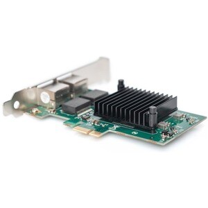 Digitus DN-10132 Gigabit Ethernet Card for PC - 10/100/1000Base-T - Plug-in Card - PCI Express x1 - 2 Port(s) - 2 - Twiste