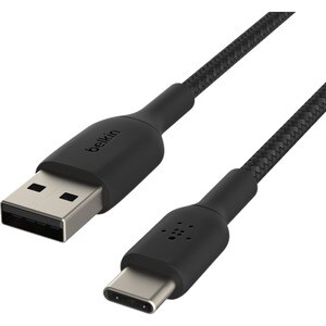 Belkin BOOST?CHARGE Braided USB-C to USB-A Cable - 2 m USB/USB-C Data Transfer Cable for Smartphone, Power Bank - First En