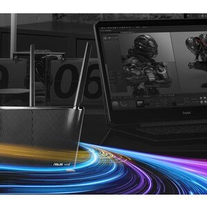 Asus RT-AX68U IEEE 802.11ax Ethernet Wireless Router - 2.40 GHz ISM Band - 5 GHz UNII Band - 3 x Antenna(3 x External) - 3