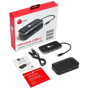 Wireless USB-C Video Hub Extender 1080p - 32Ft - Transmit HDMI Video Signal From a USB-C Enabled Computer