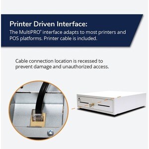 apg Entry Level- 13â€ Electronic Point of Sale Cash Drawer | Arlo Series EKDS320-1-W330-A10 | Printer Compatible with CD-