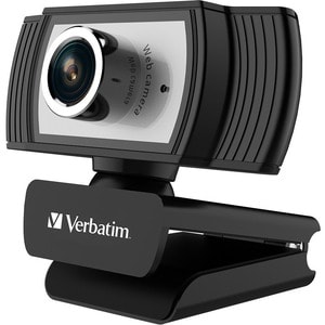 Verbatim Webcam - 2 Megapixel - 30 fps - Black, Silver - USB 2.0 - 1920 x 1080 Video - CMOS Sensor - Manual Focus - Microp