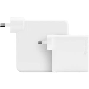 Alogic 1X100 Rapid Power 100W GaN Charger - 120 V AC, 230 V AC Input - 20 V/5 A, 5 V, 9 V, 15 V Output - White