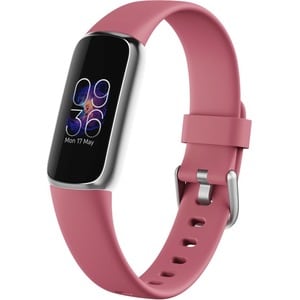 Fitbit Luxe Smart Band - Orchid, Platinum Stainless Steel - Stainless Steel Case - Silicone Band - Text Messaging, Phone, 
