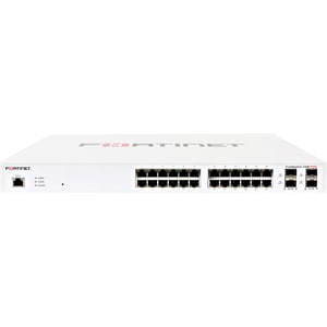 Fortinet FortiSwitch 124E-PoE 24 Ports Manageable Ethernet Switch - 2 Layer Supported - Modular - 4 SFP Slots - Twisted Pa
