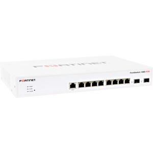 Fortinet FortiSwitch 108E-FPOE 8 Ports Manageable Ethernet Switch - 2 Layer Supported - Modular - 2 SFP Slots - Twisted Pa