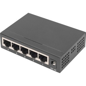Digitus 5 Ports Ethernet Switch - Gigabit Ethernet - 1000Base-TX - 2 Layer Supported - Power Adapter - 3 W Power Consumpti