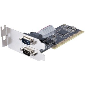 StarTech.com Tarjeta Adaptadora PCI de 2 Puertos Serie RS232 - Tarjeta de Expansión PCI Serial con 2 Puertos Seriales DB9 