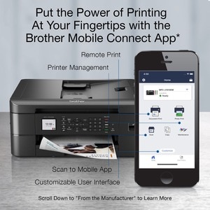 Brother MFC MFC-J1010DW Inkjet Multifunction Printer-Color-Copier/Fax/Scanner-17 ppm Mono/9.5 ppm Color Print-6000x1200 dp