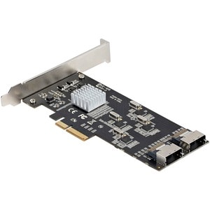 StarTech.com 8 Port SATA PCIe Card, PCI Express 6Gbps SATA Expansion Card with 4 Controllers, PCI-e x4 Gen 2 to SATA III A
