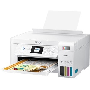 Epson EcoTank ET-2850 Wireless Inkjet Multifunction Printer-Color-White-Copier/Scanner-4800x1200 Print-Automatic Duplex Pr