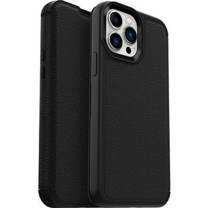 OtterBox Strada Carrying Case (Wallet) Apple iPhone 13 Pro Max, iPhone 12 Pro Max Smartphone - Shadow Black - Drop Resista