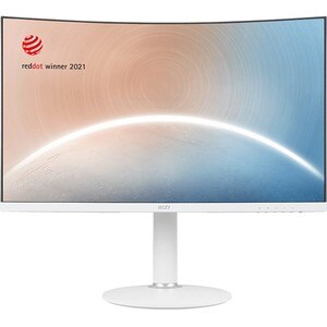 MSI Modern MD271CPW 27" Full HD Curved Screen LED LCD Monitor - 16:9 - Matte White - 27" Class - Vertical Alignment (VA) -