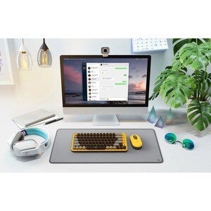 Logitech POP Keys Keyboard - Wireless Connectivity - Bluetooth - 32.81 ft - 4 Emoji Hot Key(s) - Spanish - Tablet - PC, Ma