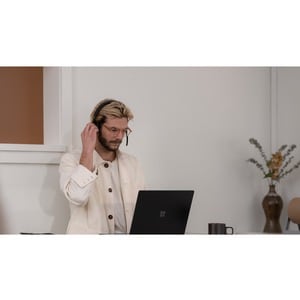 Microsoft Modern Wireless On-ear Stereo Headset - Black - Binaural - Ear-cup - Noise Reduction Microphone - USB