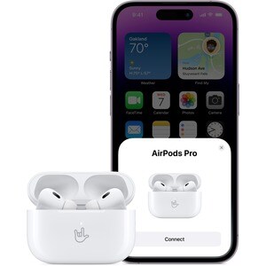 Apple AirPods Pro (2nd Generation) Earset - Stereo - Wireless - Bluetooth - Earbud - Binaural - In-ear - Noise Canceling -