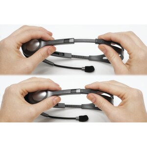 Logitech H110 Wired Over-the-head Stereo Headset - Black, Silver - Binaural - Semi-open - 32 Ohm - 20 Hz to 20 kHz - 180 c