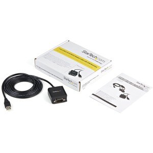 StarTech.com USB to Serial Adapter - 1 port - USB Powered - FTDI USB UART Chip - DB9 (9-pin) - USB to RS232 Adapter - Firs