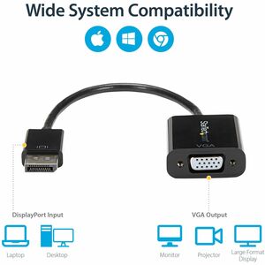 StarTech.com DisplayPort to VGA Adapter - 1920x1200 - Multi Monitor Solution - DisplayPort 1.2 to VGA Dongle (DP2VGA3) - A