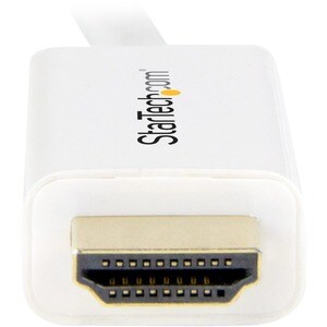 StarTech.com Cable Conversor Mini DisplayPort a HDMI de 1m - Color Blanco - Ultra HD 4K - Extremo prinicpal: 1 x Mini Disp