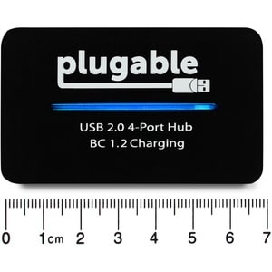 Plugable USB 2.0 4-Port High Speed Hub with 12.5W Power Adapter - with 12.5W Power Adapter
