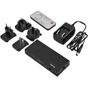 StarTech.com Audio/Video Switchbox - Cable - 3840 × 2160 - 4K - 4 Input Device - 1 Display - Display, Projector, TV, Blu-r