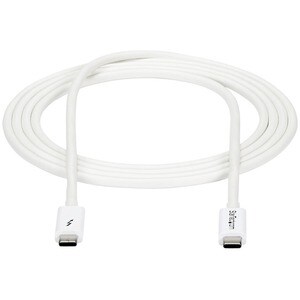 StarTech.com Cable de 2m Thunderbolt 3 Blanco - Cable Compatible con USB-C y DisplayPort - USB Tipo C - Extremo prinicpal: