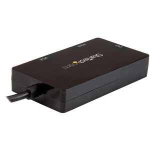 StarTech.com Adaptador USB-C de Vídeo Multipuertos - 3en1 - 4K 30Hz - Negro - USB tipo-C - HDMI - DVI - VGA - Cableado