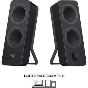 Logitech Z207 Bluetooth Speaker System - 5 W RMS - Black - 2 Pack