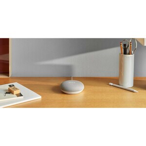Google Home Mini Bluetooth Smart Speaker - Google Assistant Supported - Chalk - 360° Circle Sound - Wireless LAN - USB
