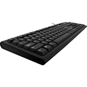 V7 CKU200US-E Keyboard & Mouse - USB Cable - English (US) - Black - USB Cable - Optical - 1600 dpi - 3 Button - Scroll Whe