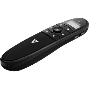 V7 WP2000G-1E Presentation Pointer - Radio Frequency - USB - Laser - Black - Wireless - 2.40 GHz