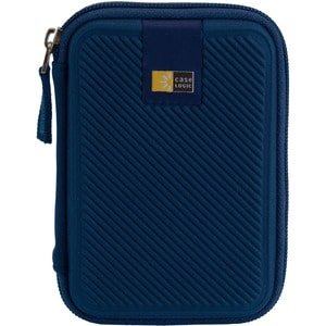 Case Logic Portable Hard Drive Case - EVA Foam, Elastic, Mesh, Polyester - Dark Blue