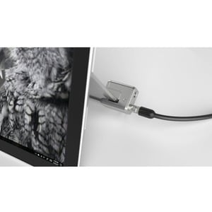 Kensington Keyed Cable Lock for Surface Pro & Surface Go - Black, Silver - Carbon Steel - 5.91 ft - For Notebook
