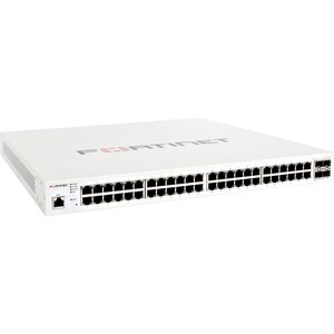 Fortinet FortiSwitch FS-248E-POE Ethernet Switch - 48 Ports - Manageable - 3 Layer Supported - Modular - 4 SFP Slots - Opt