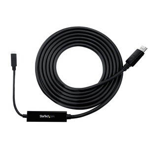 StarTech.com 3 m DisplayPort/Thunderbolt 3 A/V Cable for Chromebook, Projector, Monitor, Audio/Video Device, MacBook, Work