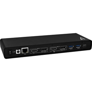 V7 Docking station USB-C universal con potencia de salida, monitor doble 4K, HDMI, DisplayPort y Displaylink de hasta 60 W