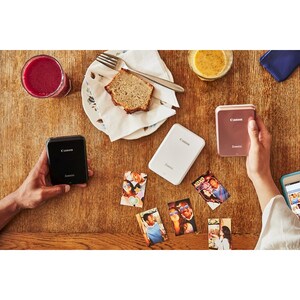 Canon Zero Ink Printer - Colour - Photo Print - Portable - Silver, White - Bluetooth - USB - Battery Built-in - Battery In