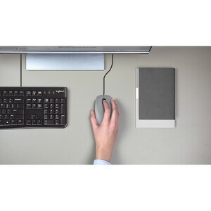 Mouse Logitech M110 Full-size - USB - Ottico - 3 Pulsante(i) - Mid Gray - Cavo - 1000 dpi - Rotella di scorrimento - Simme