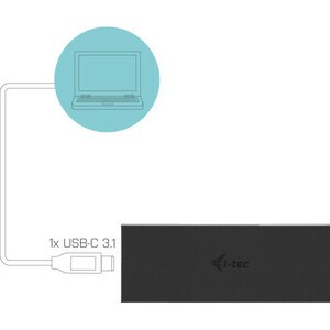 i-tec MySafe Drive Enclosure - USB 3.1 Type C Host Interface External - Black - Aluminium